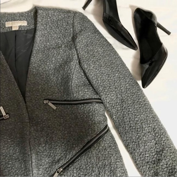 {michael kors} tailored gray zip jacket - Picture 4 of 5